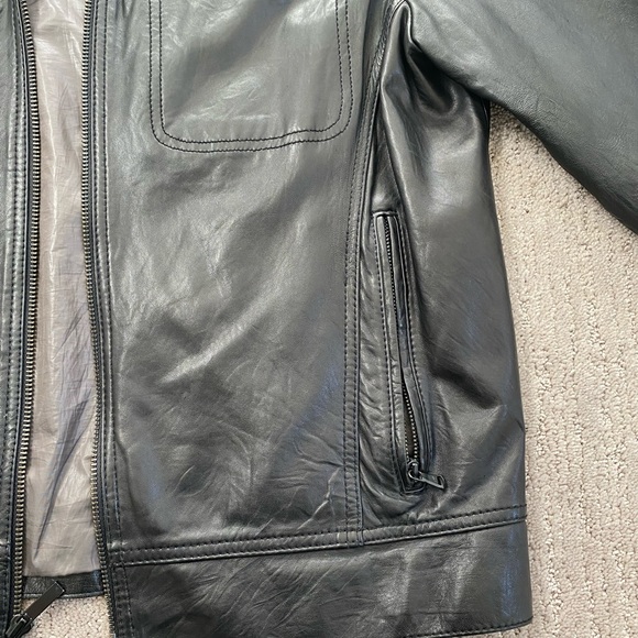 Kenneth Cole Black Leather Jacket - Picture 4 of 14